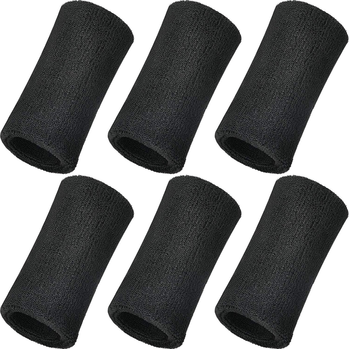 6 Inch Wrist Sweat Bands for Men Women Tennis Elastic Athletic Long Sweatband Wrist Absorbent for Basketball Tennis Running Outdoor Activity