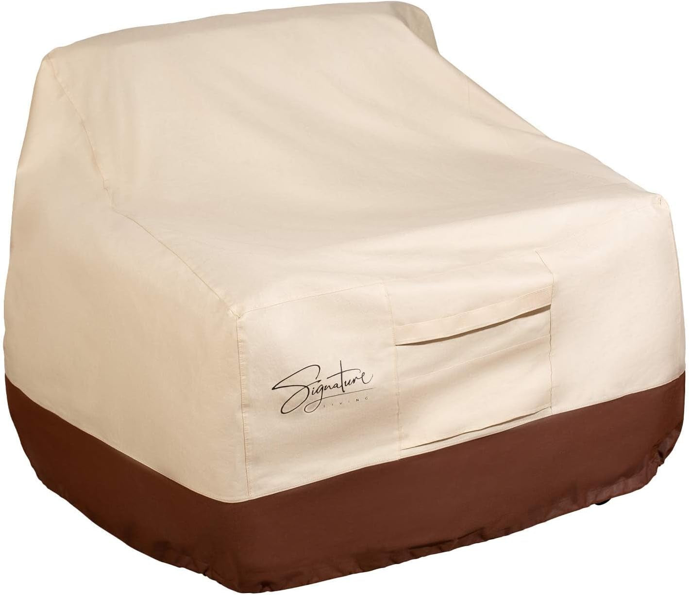 Set of 2 Outdoor Patio Chair Covers Waterproof, Durable 600D Uv-Coated Polyester Outdoor Chair Covers for All-Weather Protection (Tan, Medium 32 Inch)