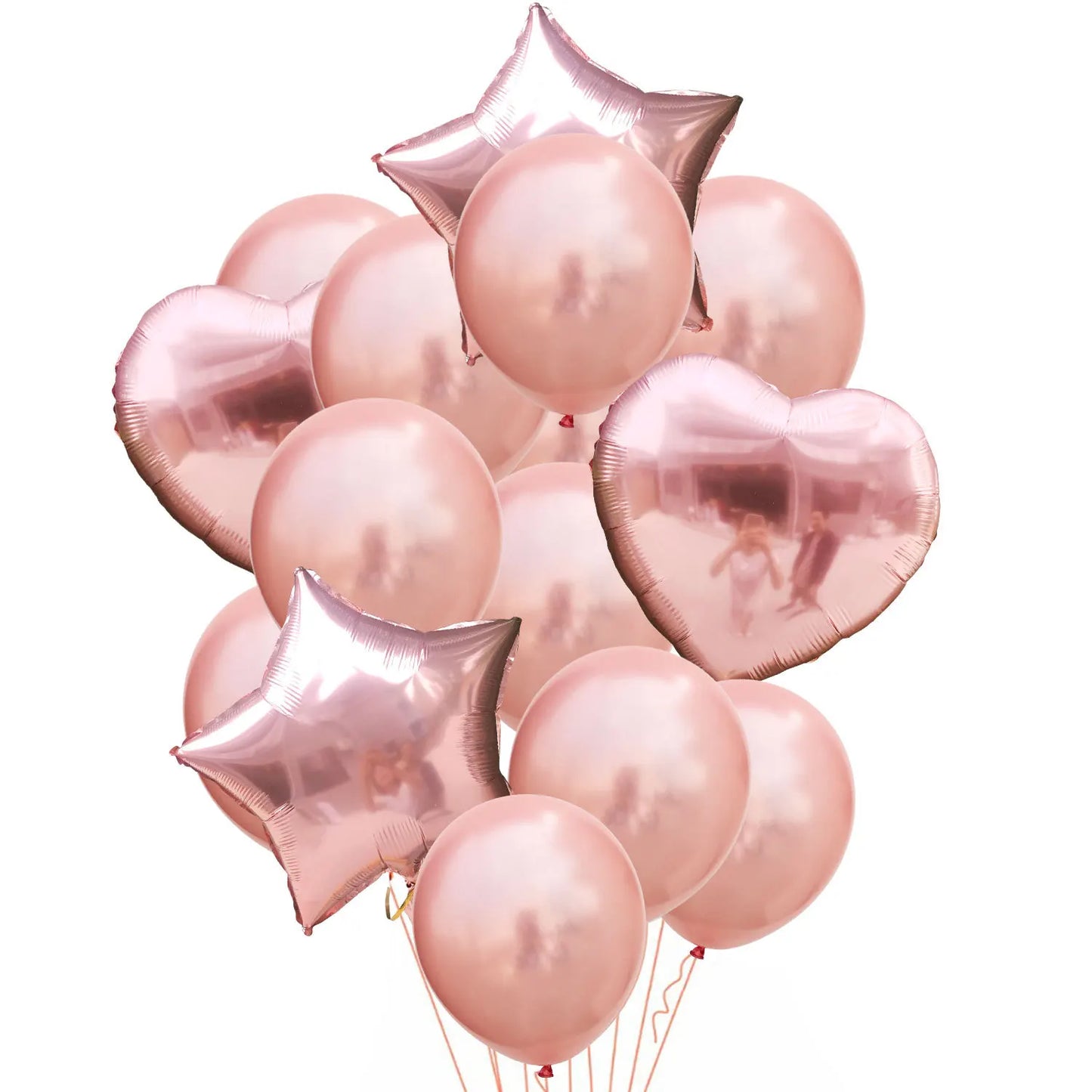 14Pcs Multi Confetti Balloon Happy Birthday Party Balloons Rose Gold Helium Ballons Boy Girl Baby Shower Party Supplies