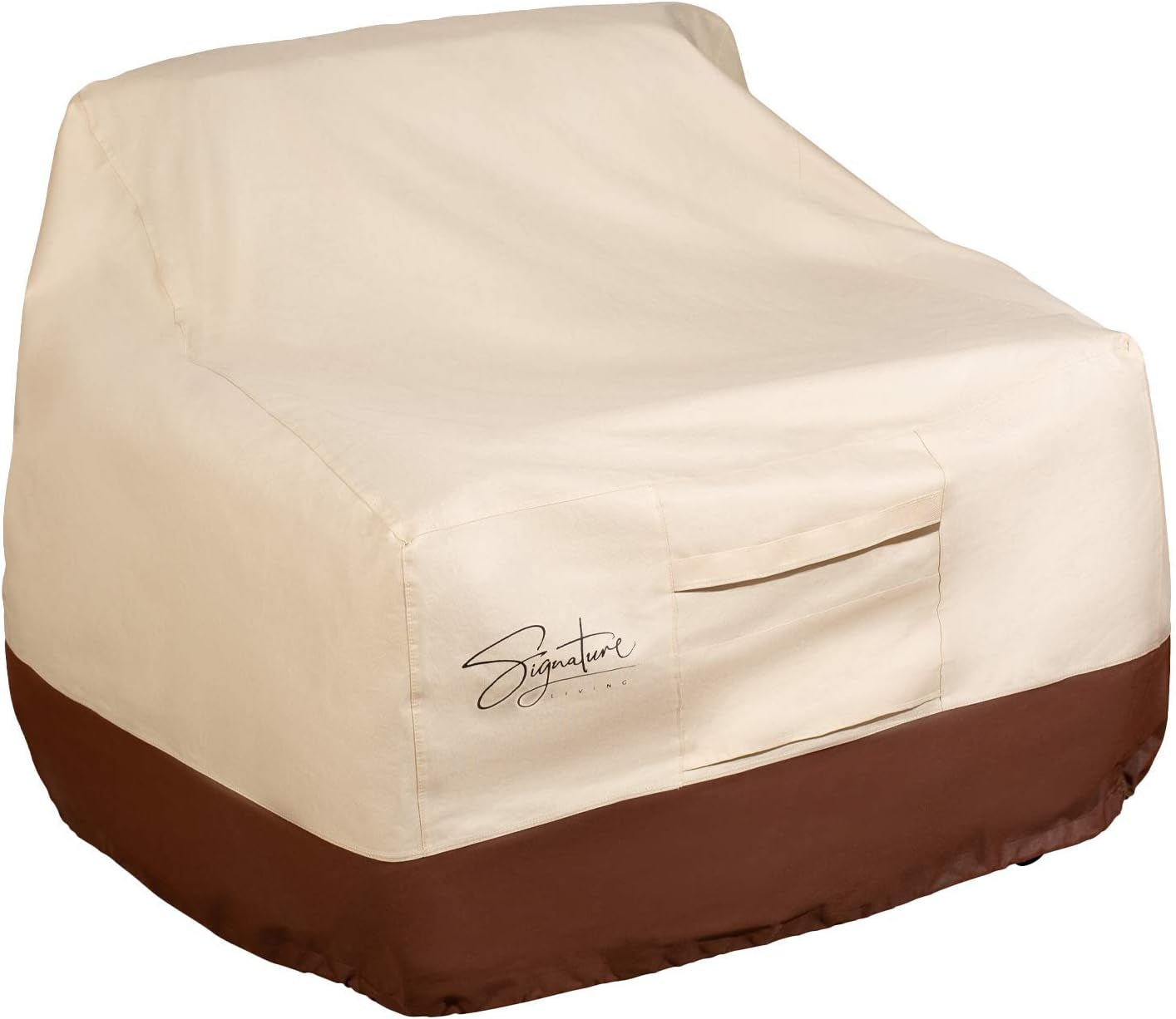 Set of 2 Outdoor Patio Chair Covers Waterproof, Durable 600D Uv-Coated Polyester Outdoor Chair Covers for All-Weather Protection (Tan, Medium 32 Inch)