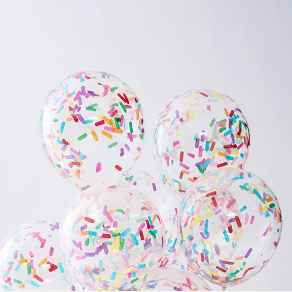 10Pcs Ice Cream Balloons Birthday Wedding Party Decoration Long Strips Paper Confetti Latex Ballons Baby Shower Sprinkles