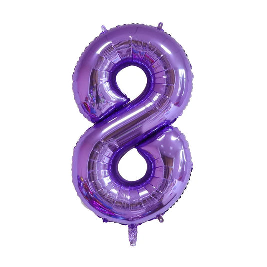 16/32/40 Inch Purple Number Balloon 0 1 2 3 4 5 6 7 8 9 Number Ballons Baby Shower Birthday Party Wedding Decor Supplies